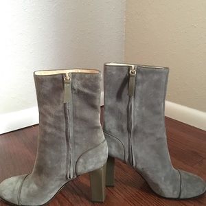 Kate Spade New York Gray Suede Leather Ankle Boots - Size 9